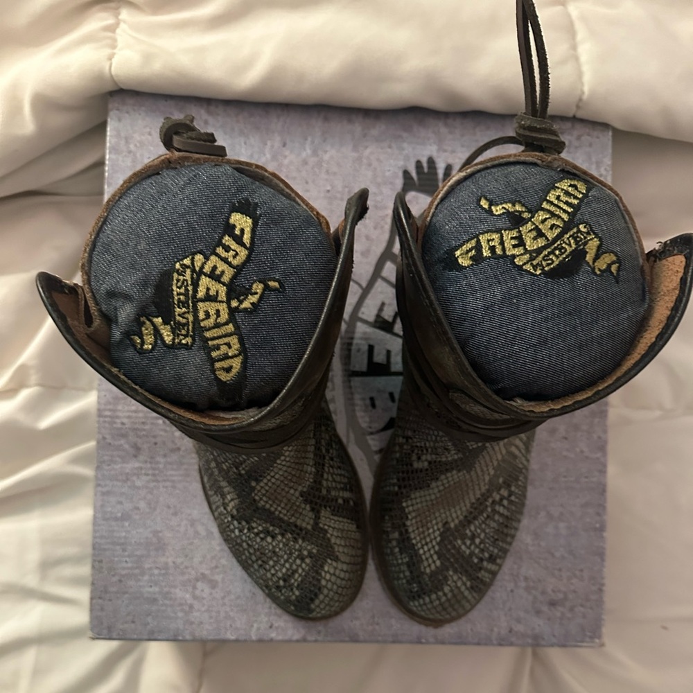 Freebird by Steven Brown and Gray Ankle Booties - Picture 10 of 10